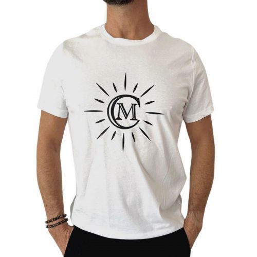 white tee shirt with logo like the sun - like the sun