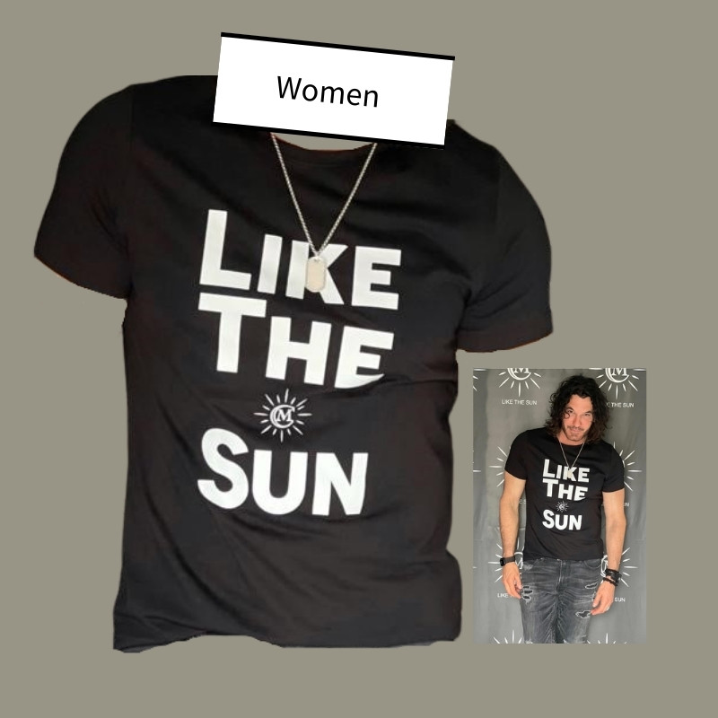 Camiseta de mangas cortas negra LIKE THE SUN – Mujer