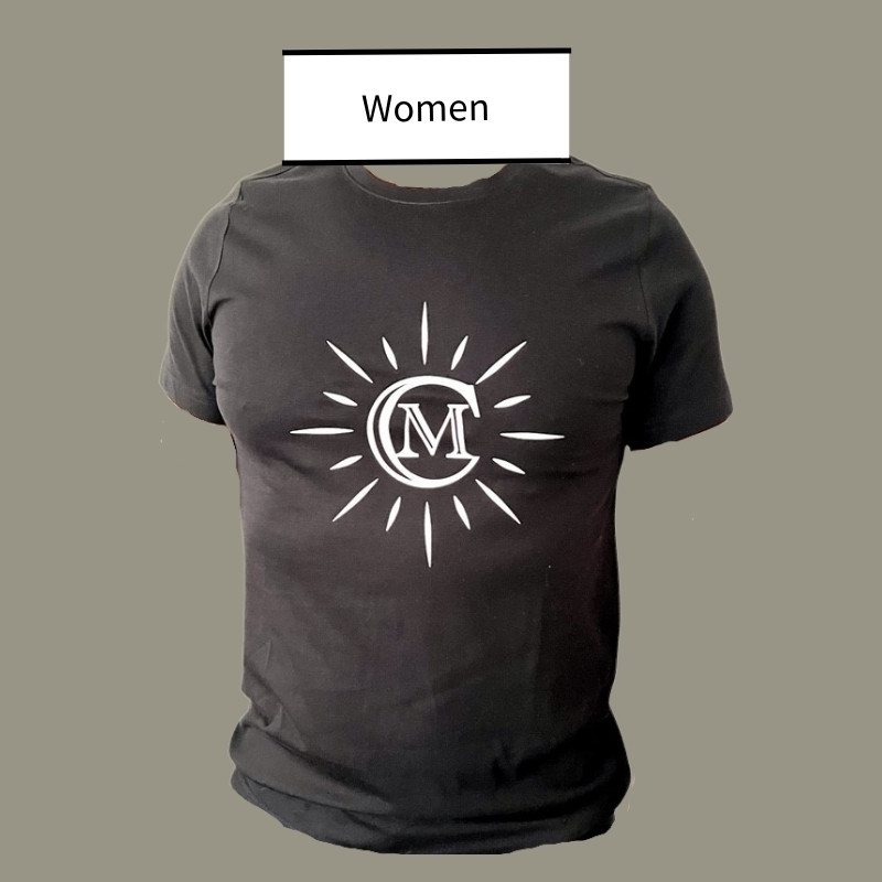 Camiseta de mangas cortas negra con logotipo – Mujer